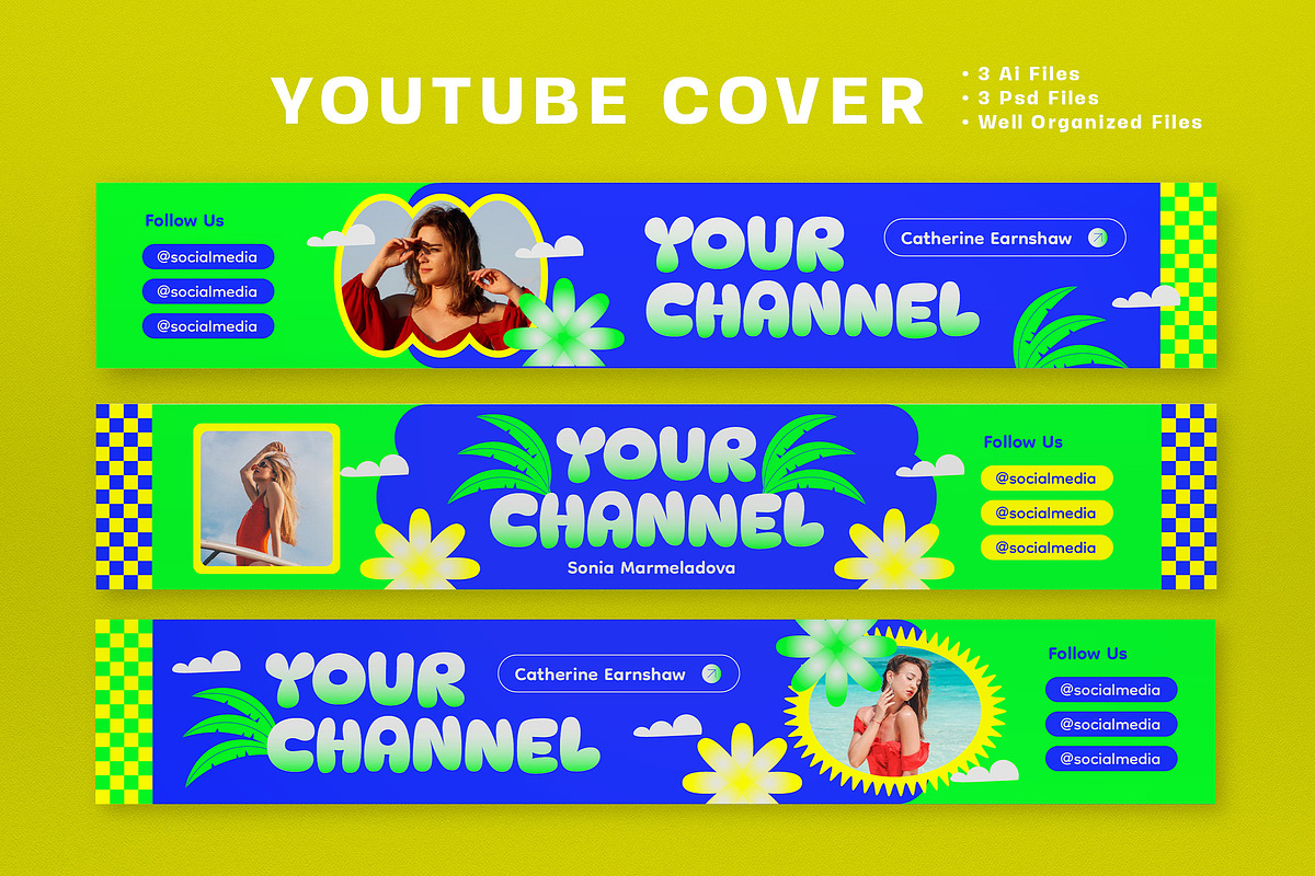 Blue Colorful Summer YouTube Cover, a Social Media Template by graphicook (Photo 2 of 3)