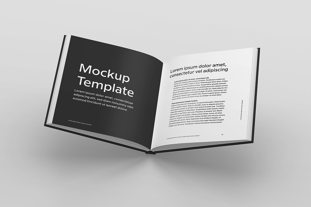 Hardcover Square Book Mockup, a Books & Magazine Mockup by Petr Stránský (Photo 6 of 21)