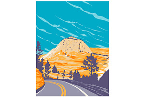 Zion National Park WPA Art EPS, an Illustration by patrimonio