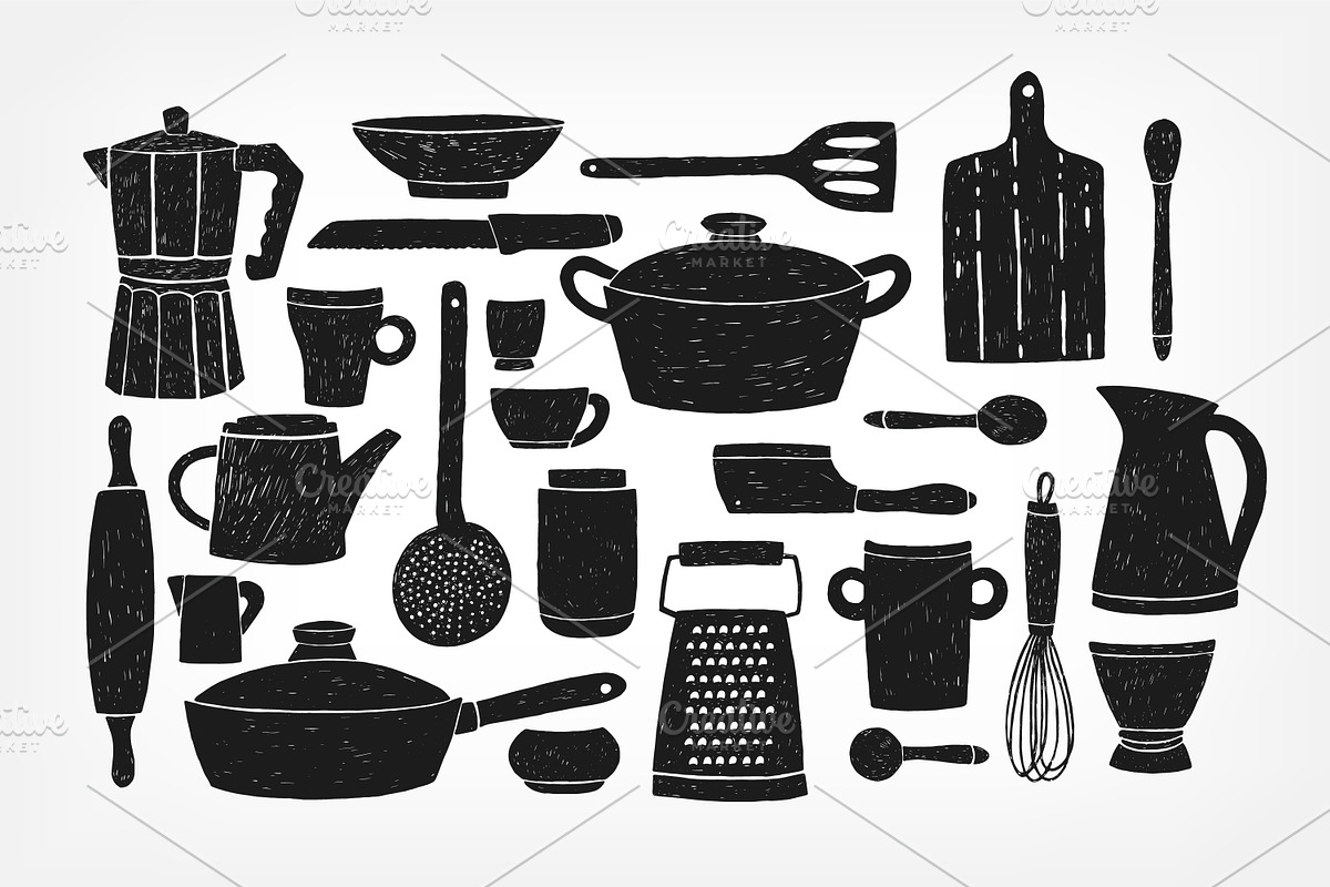 Kitchenware or cookware, a Decorative Illustration by Good Studio