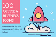 100 Office & Business Icons, an Outline Icon by ArtStyles (Thumbnail 1 of 2)