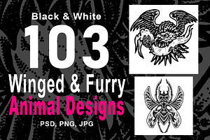 103 Winged & Furry Animal Designs