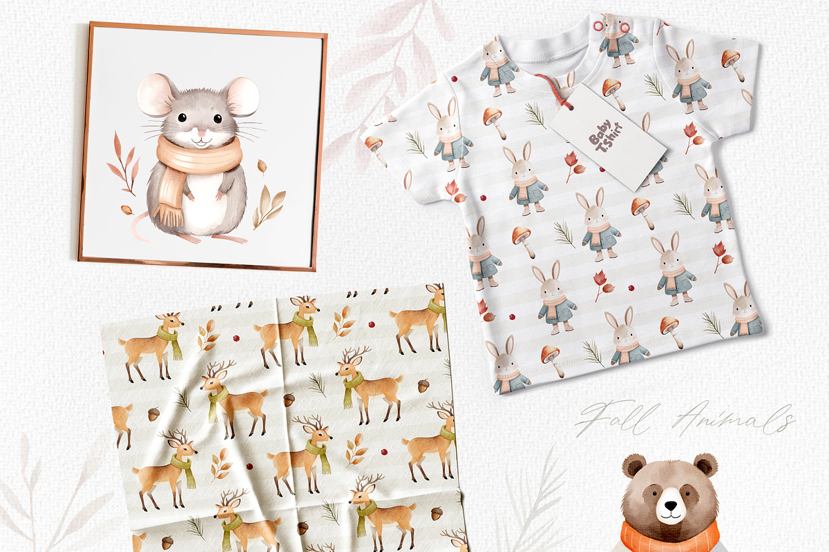 Watercolor animals. Autumn woodland, an Illustration by Hanna's ArtLab (Photo 5 of 5)