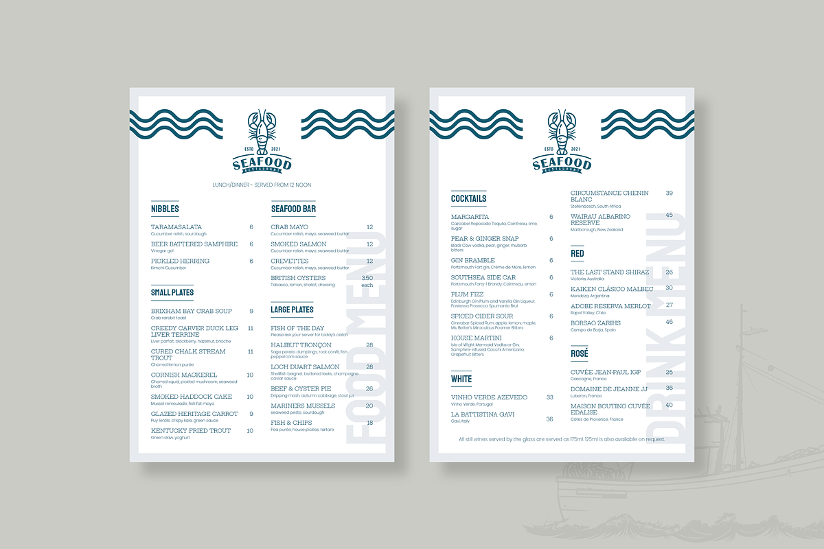Seafood Restaurant Menu preview 2