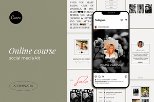 Instagram Template for Online course, a Social Media Template by tonko.