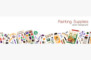 Art supplies background borders, an Education Illustration by Good Studio (Thumbnail 2 of 3)