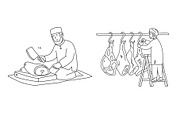 eid al adha hand drawn set, a Seasonal Illustration by foxndeer (Thumbnail 2 of 4)