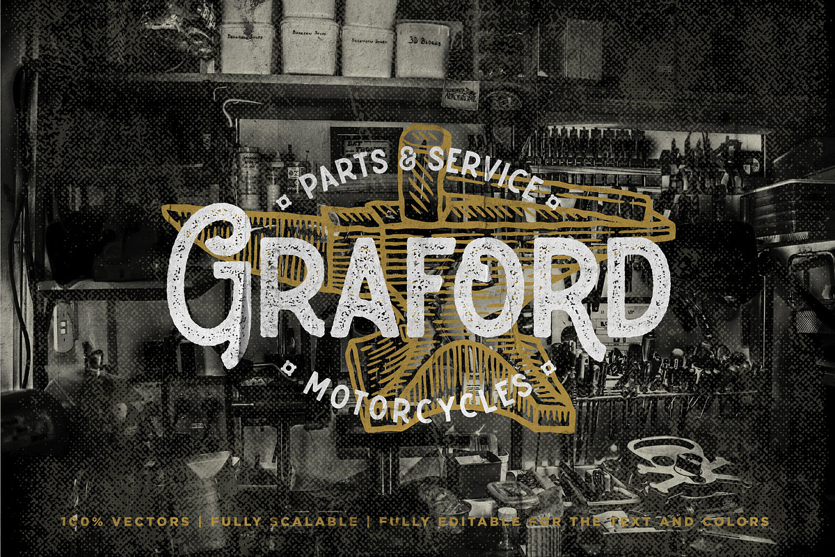 Caltons Badges & Caltons Typeface, an Illustration by Wortfice (Photo 2 of 9)