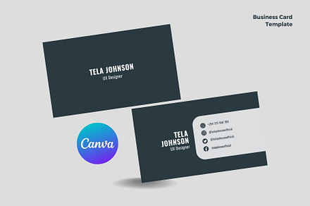 Modern Business Card Canva Template, a Branding & Logo Template by MK Creatives