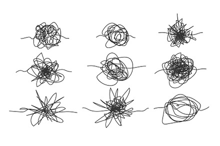 Monochrome Freehand Drawn Scrawl, an Illustration by pikepicture