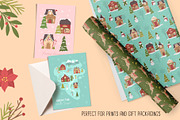 Holiday Santa Village Illustrations, a Background Graphic by CreativeChristiana (Thumbnail 2 of 15)