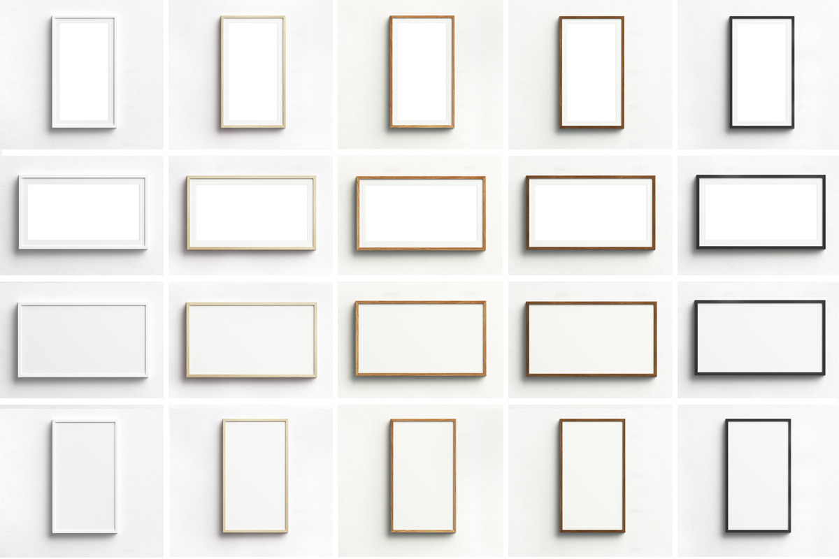 Frame mockups bundle 1;2 ratio V&H, a Print Template by HisariDS Mockup Design (Photo 2 of 6)