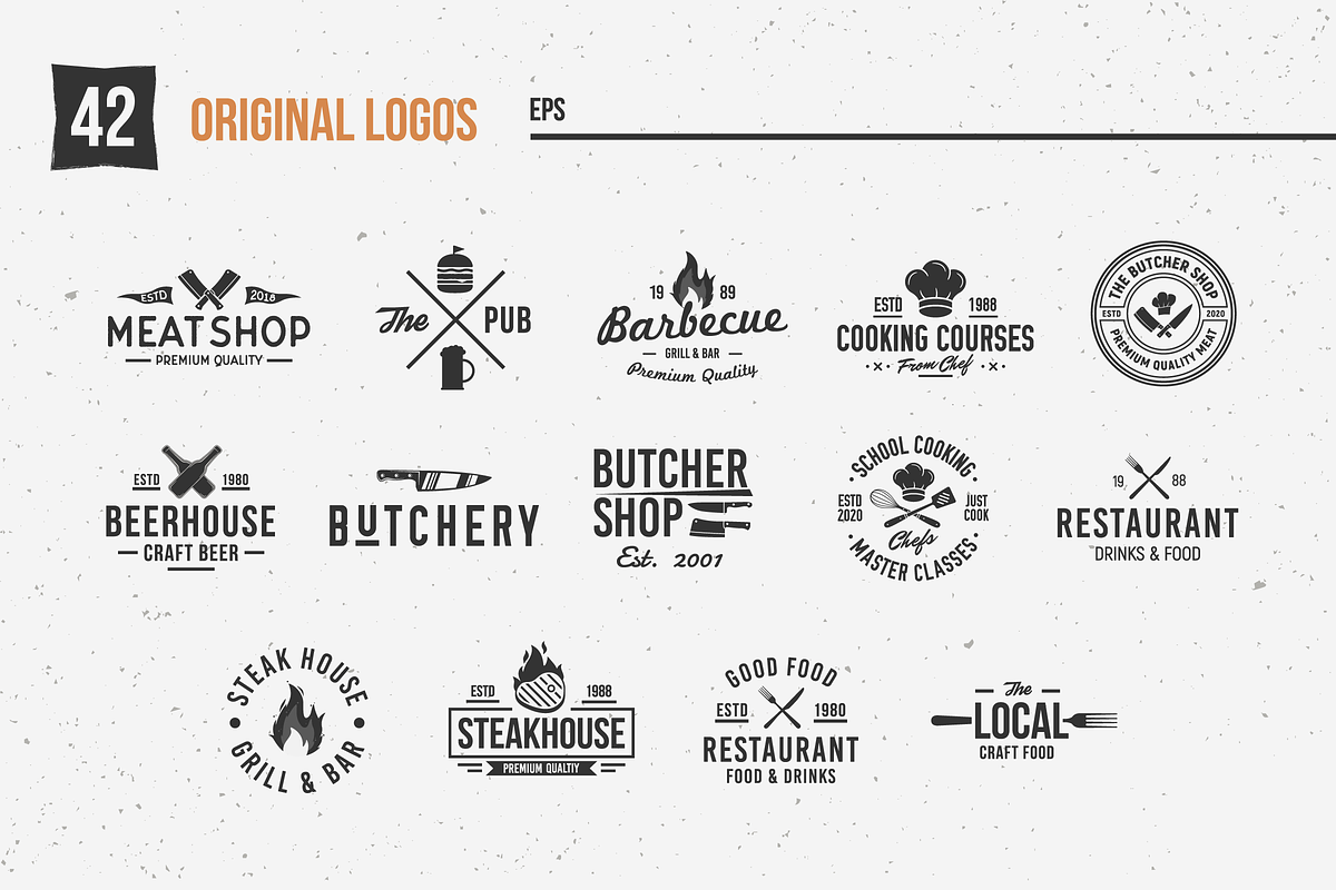 Vintage Food business logo set, a Branding & Logo Template by DenysHolovatiuk (Photo 8 of 13)