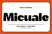 Micuale, a Sans Serif Font by Wildan Type (Thumbnail 1 of 7)