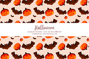 Pumpkin Bat Seamless Pattern, a Pattern Graphic by tchastudio (Thumbnail 1 of 7)