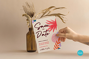 Tropical Floral Save The Date CANVA, an Invitation Template by StudioVonBraitenberg (Thumbnail 6 of 9)