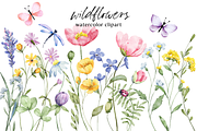Wild flowers, butterflies, dragonfly, a Decorative Illustration by Larisa Maslova (Thumbnail 1 of 9)