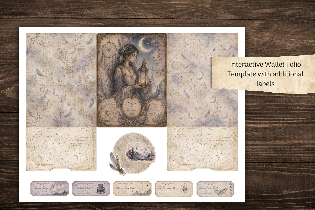 Celestial Printable Journal Kit, a Decorative Illustration by Print Haven Mochi Vintage (Photo 5 of 9)