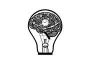 Creative Brain Light Bulb Bundle, an Object Illustration by Designs_River (Thumbnail 8 of 29)