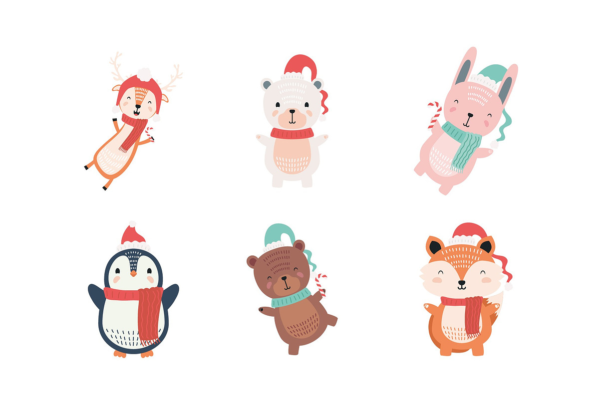 Christmas Charaters Illustration Set, a Seasonal Illustration by studiogstock (Photo 3 of 4)