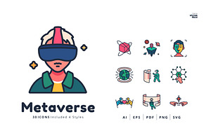 30 Metaverse Icons