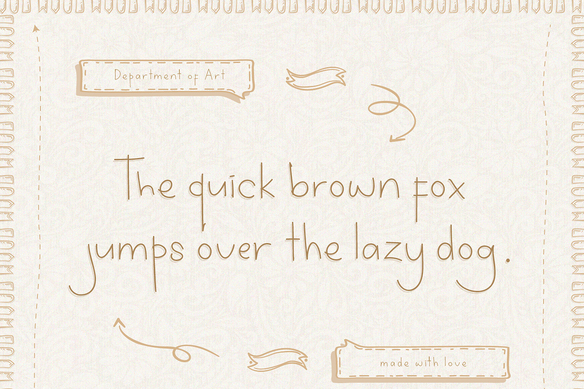 Department of Art Modern Script, a Script Font by infernostudio3