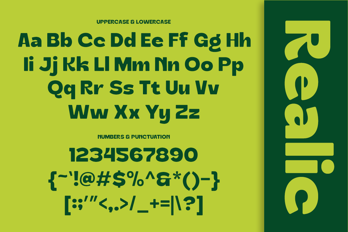 Bold Round Sans Font - Realic, a Sans Serif Font by Say Studio (Photo 9 of 10)