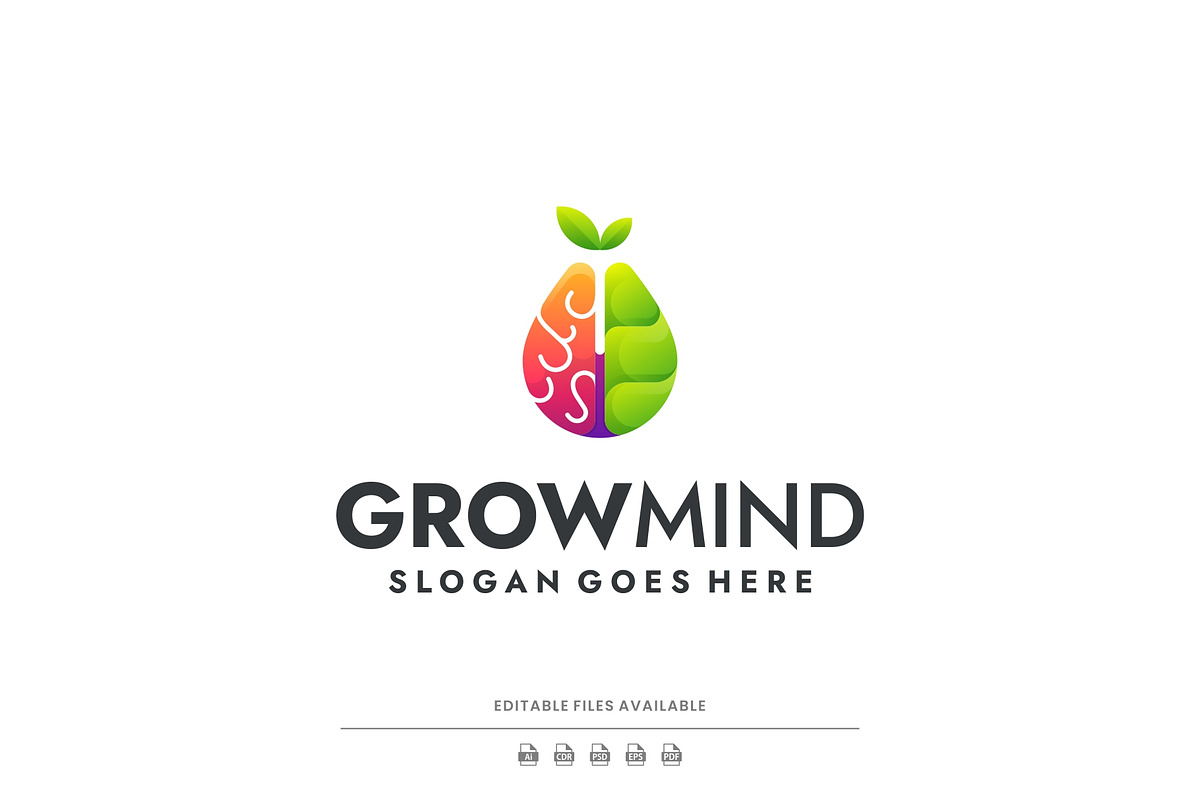 Gradient Modern Brain Leaf Puzzle, a Branding & Logo Template by Artnivora.Std (Photo 1 of 4)