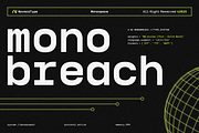 NV Monobreach – Modern Monospace, a Sans Serif Font by Novaratype (Thumbnail 1 of 15)