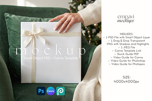 Christmas Wrapping Paper Mockup, a Packaging Mockup by EmpaviMockups