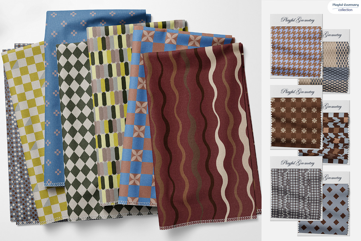Playful Geometry - Pattern Bundle, a Pattern Graphic by InaCorart (Photo 11 of 17)