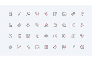 Business investment growth icons, a Finance Illustration by Lemberg Vector