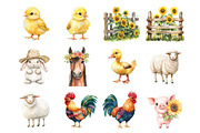 Cute Farm Clipart, an Illustration by Design Market (Thumbnail 3 of 3)