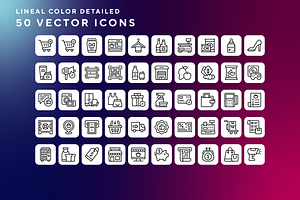 Retail icons, an Outline Icon by Wencory