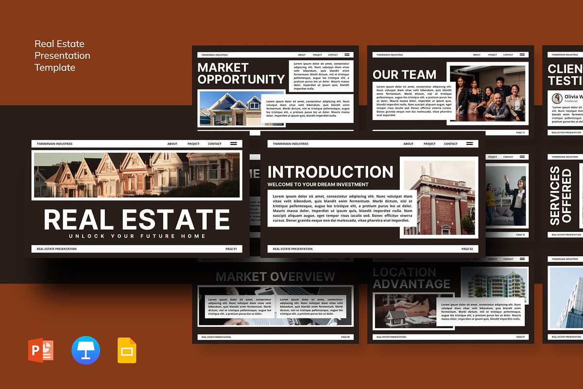 Real Estate Presentation Template, a Presentation Template by Glyphminds Studios (Photo 1 of 4)