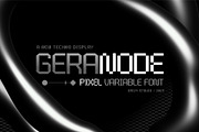 Geranode - Techno Display Pixel Font, a Sans Serif Font by Drizy (Thumbnail 1 of 9)