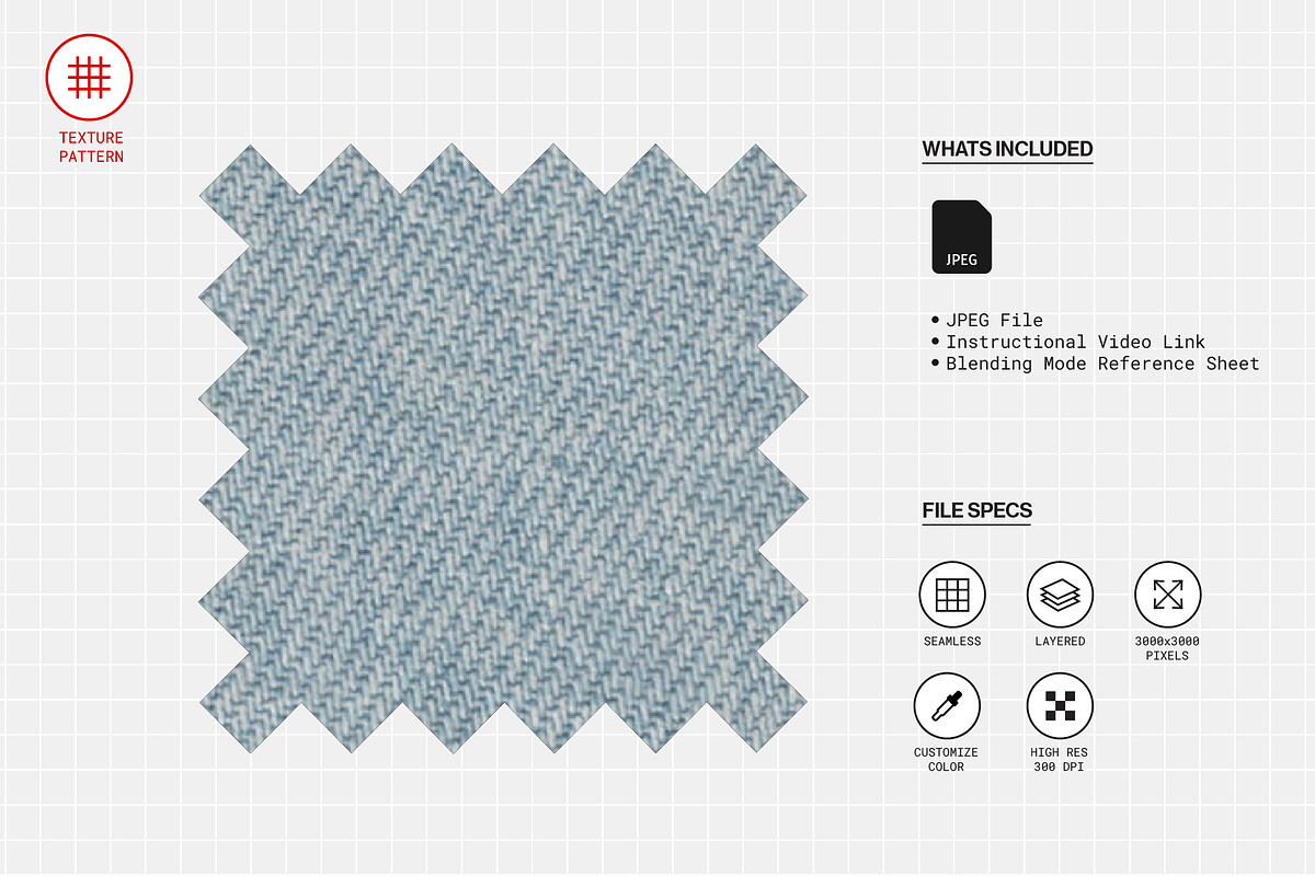 Light Wash Denim Seamless Texture, a Pattern Graphic by Swatch Supply (Photo 2 of 7)