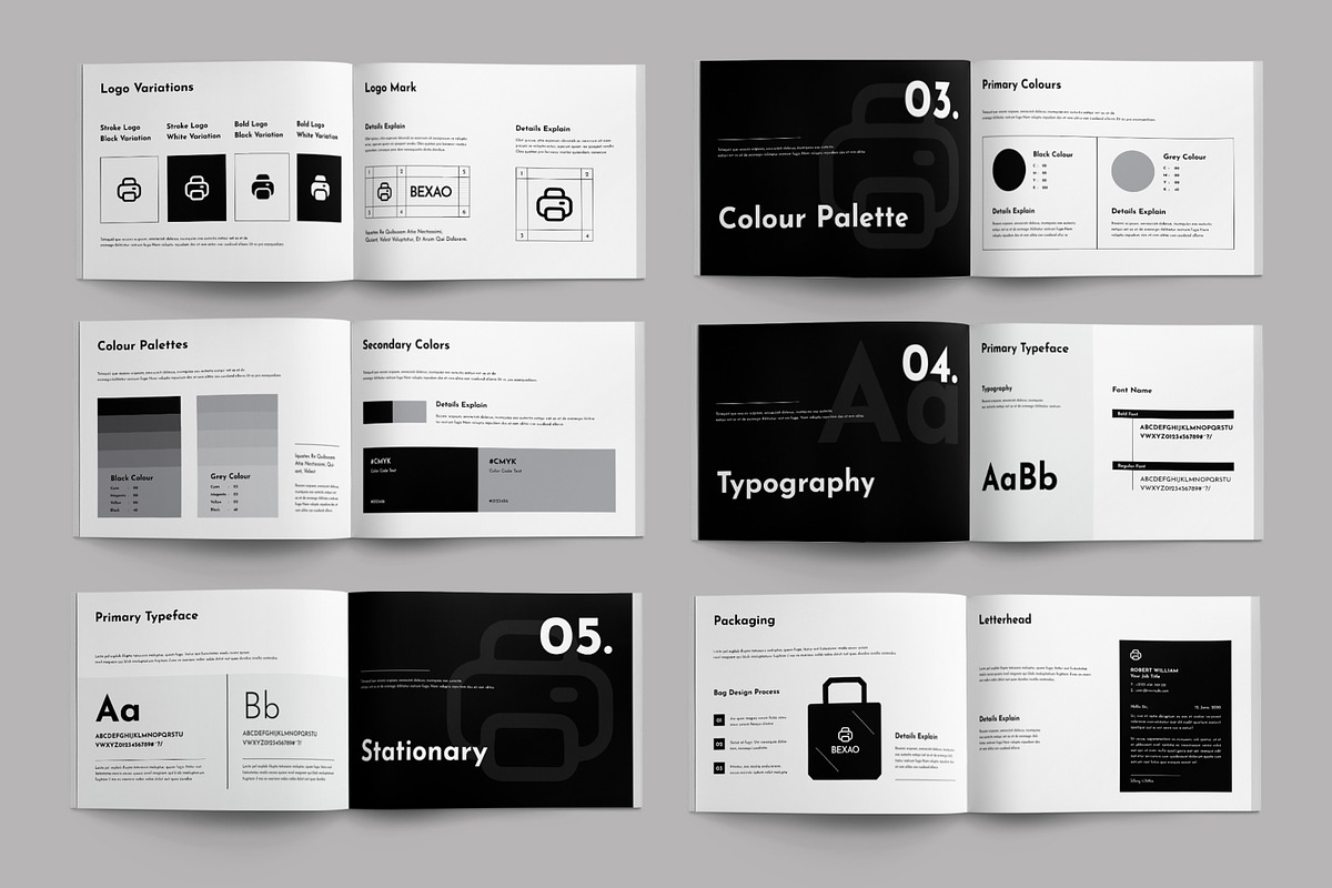 Brand Guideline Template, a Brochure Template by ContestDesign (Photo 3 of 3)