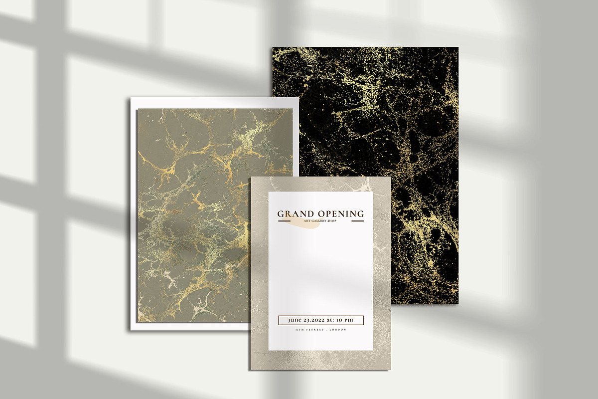 Gold & Black Tone Marbles, a Background Graphic by Suna Kosem (Photo 6 of 10)