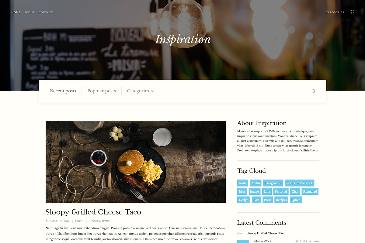 Inspiration — Lifestyle Blog PSD, a Templates & Theme by ScienteCraft (Photo 40 of 47)