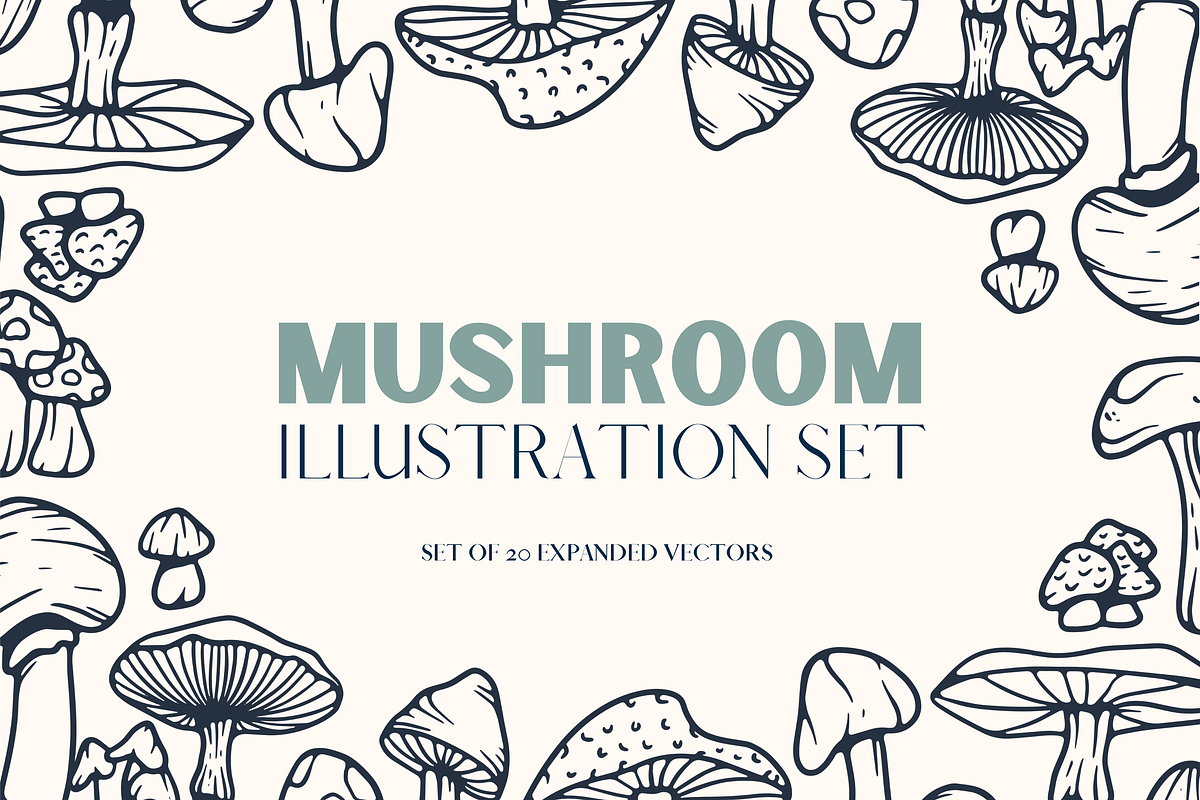 Wild Mushroom - Vector Illustrations, a Graphic by Jessica Tyson Design (Photo 1 of 4)