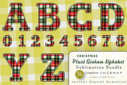 Christmas Plaid Gingham Alphabets, a Seasonal Illustration by Ink Gallery (Thumbnail 1 of 5)