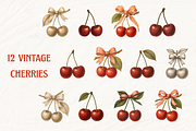 Cherries Vintage Illustration, an Object Graphic by Kate Creative Studio (Thumbnail 2 of 3)