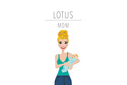 Mom & Baby Portrait Clip Art, a Person Illustration by Lauren Lesley Studio (Thumbnail 16 of 33)