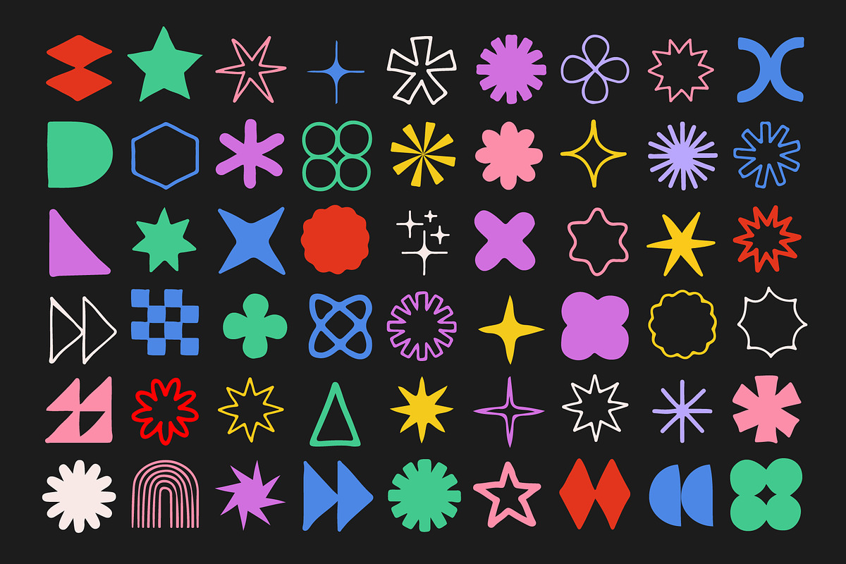 HAND DRAWN DOODLE SHAPES VECTOR SET, a Pattern Graphic by craftlove (Photo 8 of 12)
