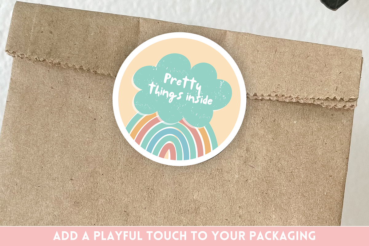 Packaging Stickers - Bundle of 12, a Stationery Template by SunshineStudioBoutique (Photo 6 of 10)