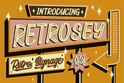 Retrosey - Signage Typeface, a Sans Serif Font by Garisman Std (Thumbnail 1 of 7)