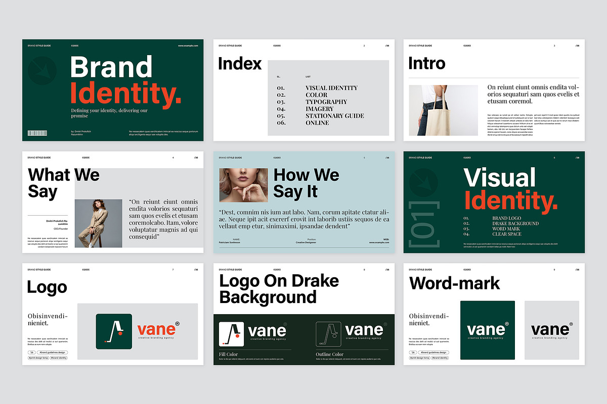 Brand Identity Guidelines Template, a Presentation Template by E-Type (Photo 2 of 5)