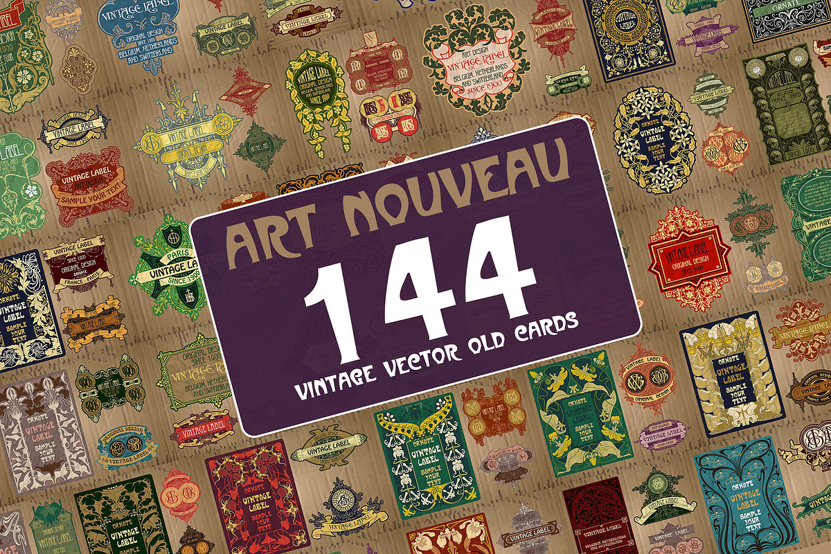 Covers Art Nouveau - giga set, a Decorative Illustration by Stanislav Kharchevskyi (Photo 6 of 11)