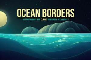 Ocean Border Clipart, Waves Clip Art